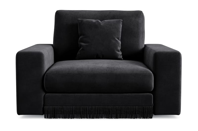 Adelsö by Gynning Dyp Lenestol i fløyel - Svart - Møbler - Stoler - Lenestoler