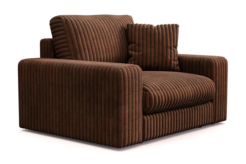 Adelsö by Gynning Dyp Lenestol i Manchester - Mørkebrun - Møbler - Stoler - Lenestoler