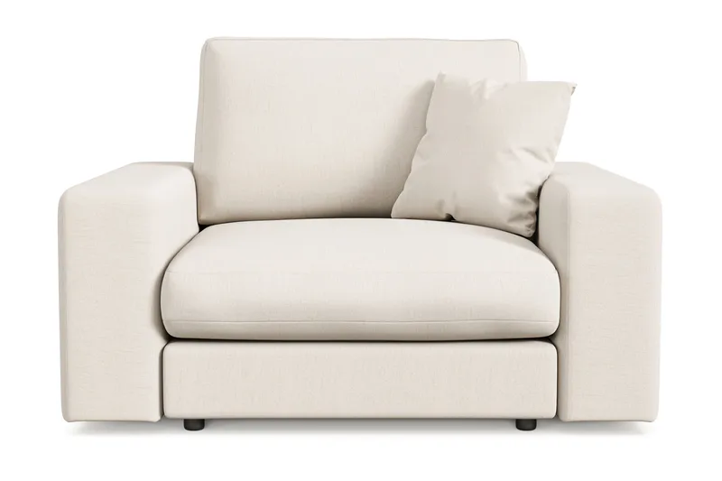 Adelsö by Gynning Dyp Lenestol i stoff, Lys beige