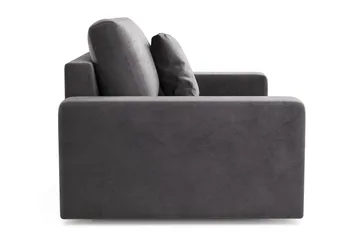 Adelsö by Gynning Stor Dyp Lenestol i fløyel - Mørkegrå - Møbler - Stoler - Lenestoler