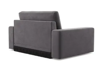 Adelsö by Gynning Stor Dyp Lenestol i fløyel - Mørkegrå - Møbler - Stoler - Lenestoler