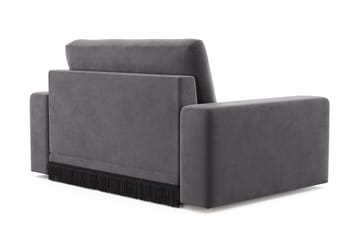 Adelsö by Gynning Stor Dyp Lenestol i fløyel - Mørkegrå - Møbler - Stoler - Lenestoler