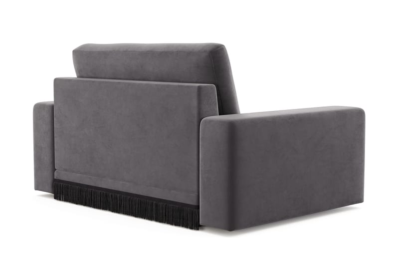 Adelsö by Gynning Stor Dyp Lenestol i fløyel - Mørkegrå - Møbler - Stoler - Lenestoler