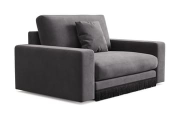 Adelsö by Gynning Stor Dyp Lenestol i fløyel - Mørkegrå - Møbler - Stoler - Lenestoler