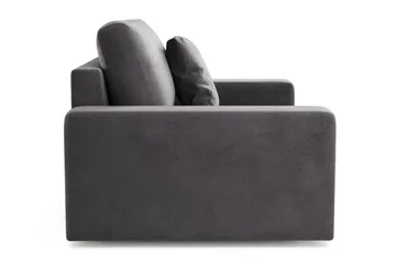 Adelsö by Gynning Stor Dyp Lenestol i fløyel - Mørkegrå - Møbler - Stoler - Lenestoler