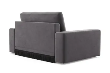 Adelsö by Gynning Stor Dyp Lenestol i fløyel - Mørkegrå - Møbler - Stoler - Lenestoler