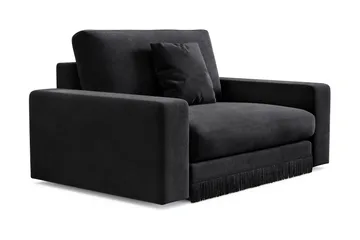 Adelsö by Gynning Stor Dyp Lenestol i fløyel - Svart - Møbler - Stoler - Lenestoler