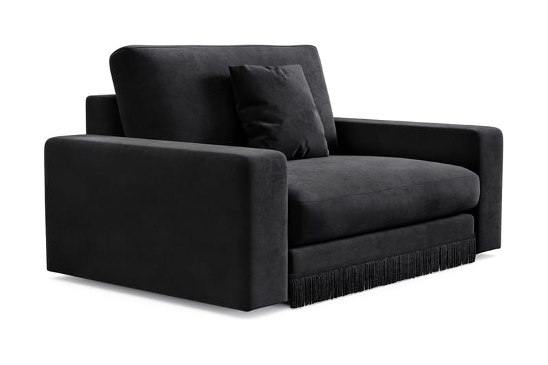 Adelsö by Gynning Stor Dyp Lenestol i fløyel - Svart - Møbler - Stoler - Lenestoler