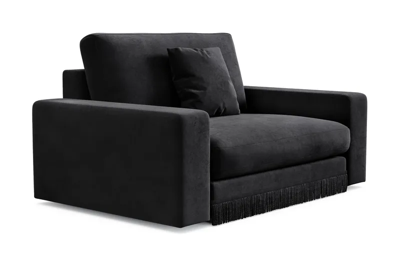 Adelsö by Gynning Stor Dyp Lenestol i fløyel - Svart - Møbler - Stoler - Lenestoler