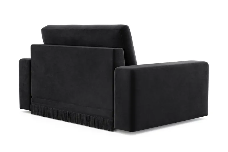 Adelsö by Gynning Stor Dyp Lenestol i fløyel - Svart - Møbler - Stoler - Lenestoler