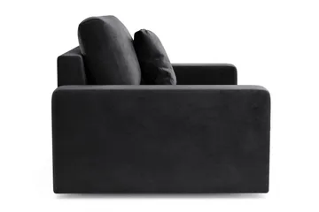 Adelsö by Gynning Stor Dyp Lenestol i fløyel - Svart - Møbler - Stoler - Lenestoler