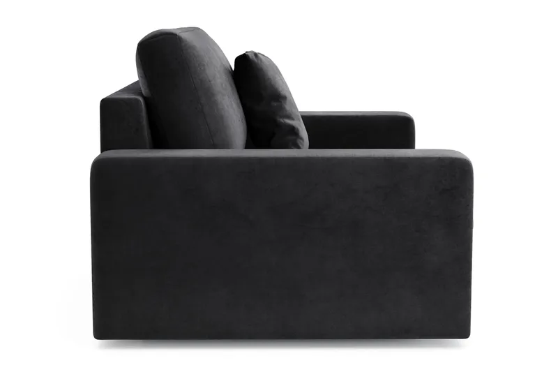 Adelsö by Gynning Stor Dyp Lenestol i fløyel - Svart - Møbler - Stoler - Lenestoler