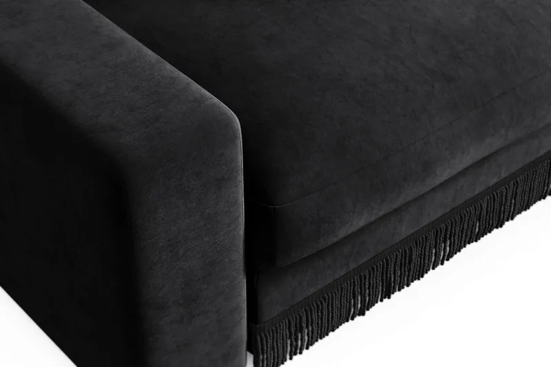 Adelsö by Gynning Stor Dyp Lenestol i fløyel - Svart - Møbler - Stoler - Lenestoler