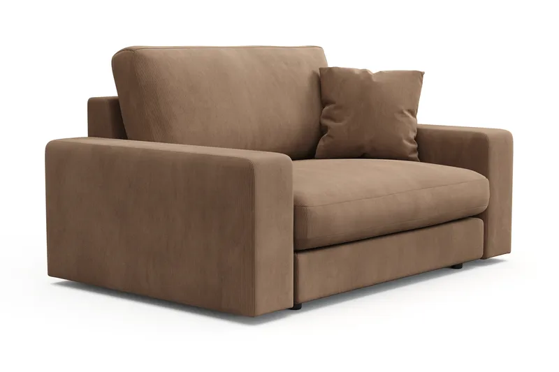 Adelsö by Gynning Stor Dyp Lenestol i Manchester - Brun - Møbler - Stoler - Lenestoler