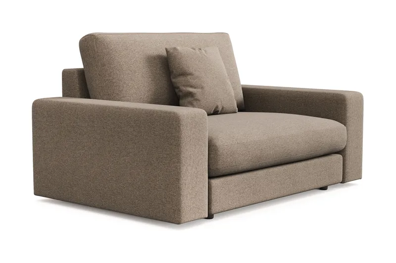 Adelsö by Gynning Stor Dyp Lenestol i stoff - Brun - Møbler - Stoler - Lenestoler