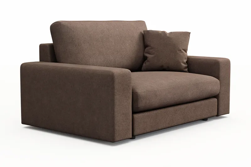 Adelsö by Gynning Stor Dyp Lenestol i stoff - Brun - Møbler - Stoler - Lenestoler