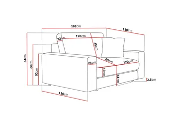 Adelsö by Gynning Stor Dyp Lenestol i stoff - Brun - Møbler - Stoler - Lenestoler
