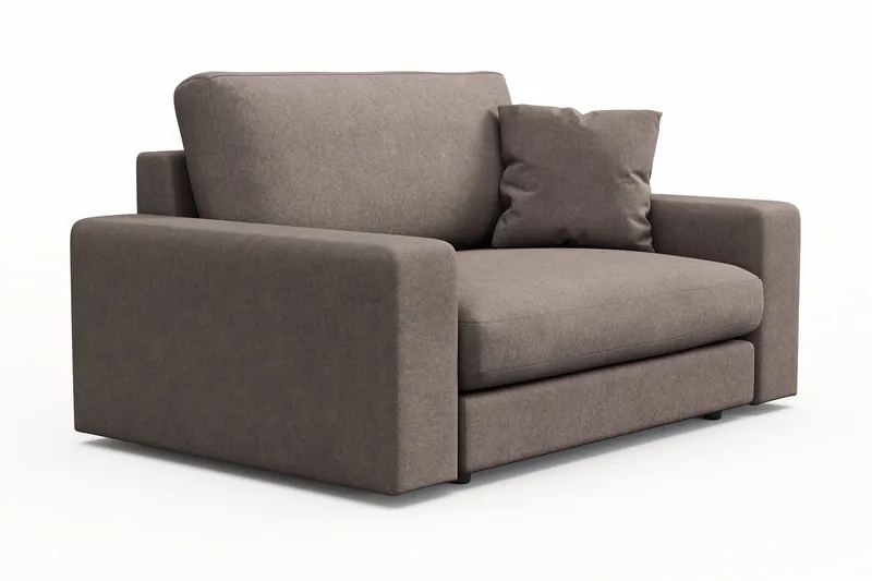 Adelsö by Gynning Stor Dyp Lenestol i stoff - Brun - Møbler - Stoler - Lenestoler