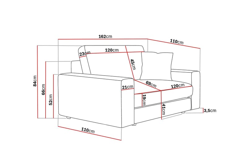 Adelsö by Gynning Stor Dyp Lenestol i stoff - Lys beige - Møbler - Stoler - Lenestoler