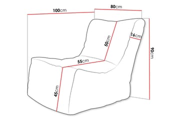 Afridi Beanbag 80 cm 90x - Grå - Møbler - Stoler - Sittesekk & sakkosekk