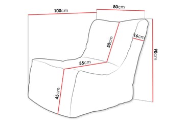 Afridi Beanbag 80 cm 90x - Rosa - Møbler - Stoler - Sittesekk & sakkosekk