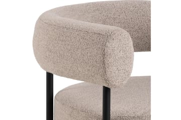 Ambiya Rund Lenestol i Bouclé - Beige - Møbler - Stoler - Lenestoler
