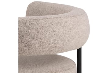 Ambiya Rund Lenestol i Bouclé - Beige - Møbler - Stoler - Lenestoler