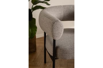 Ambiya Rund Lenestol i Bouclé - Beige - Møbler - Stoler - Lenestoler