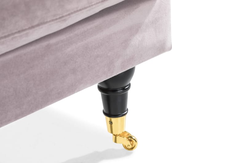 Andrew Loveseat Fløyel - Lilla/Messing - Møbler - Stoler - Lenestoler - Fløyelslenestol