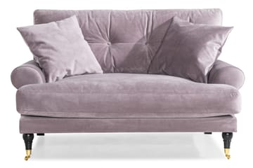 Andrew Loveseat Fløyel - Lilla/Messing - Møbler - Stoler - Lenestoler - Fløyelslenestol
