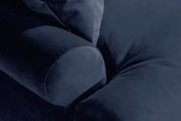 Andrew Loveseat Fløyel - Midnattsblå/Messing - Møbler - Stoler - Lenestoler - Fløyelslenestol