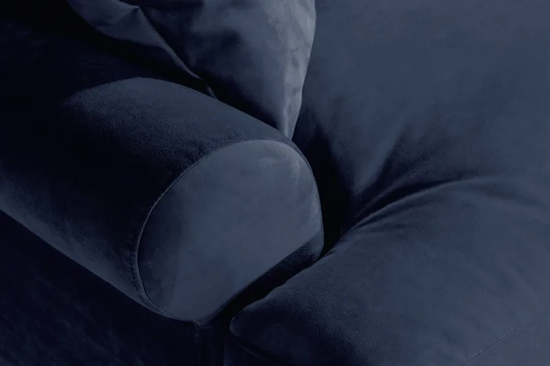 Andrew Loveseat Fløyel - Midnattsblå/Messing - Møbler - Stoler - Lenestoler - Fløyelslenestol
