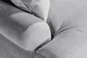 Andrew Loveseat Fløyel - Sølvgrå/Krom - Møbler - Stoler - Lenestoler - Fløyelslenestol