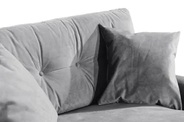 Andrew Loveseat Fløyel - Sølvgrå/Krom - Møbler - Stoler - Lenestoler - Fløyelslenestol