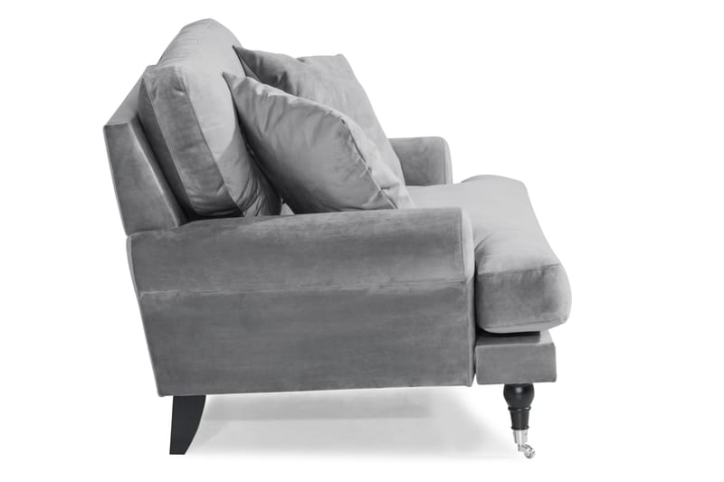 Andrew Loveseat Fløyel - Sølvgrå/Krom - Møbler - Stoler - Lenestoler - Fløyelslenestol