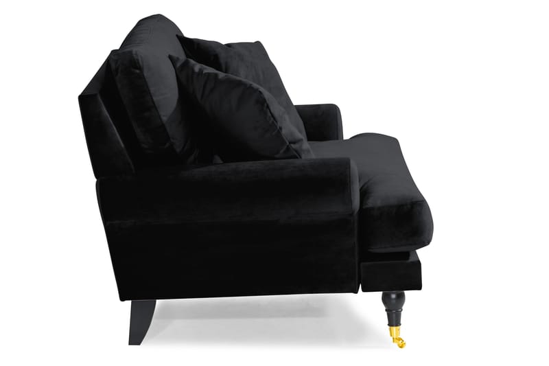 Andrew Loveseat Fløyel - Svart/Messing - Møbler - Stoler - Lenestoler