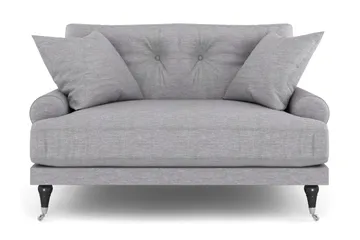 Andrew Loveseat - Lysegrå/Krom - Møbler - Stoler - Lenestoler