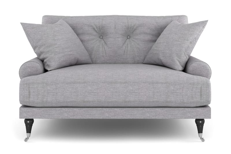 Andrew Loveseat - Lysegrå/Krom - Møbler - Stoler - Lenestoler