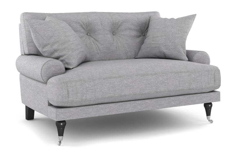 Andrew Loveseat, Lysegrå/Krom