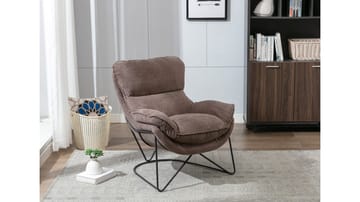 Artemis lenestol i stoff - Biscuit - Møbler - Stoler - Lenestoler