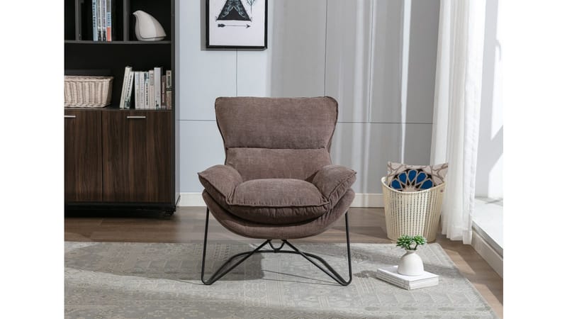 Artemis lenestol i stoff - Biscuit - Møbler - Stoler - Lenestoler