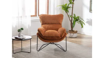 Artemis lenestol i stoff - oker - Møbler - Stoler - Lenestoler