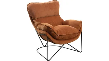 Artemis lenestol i stoff - oker - Møbler - Stoler - Lenestoler