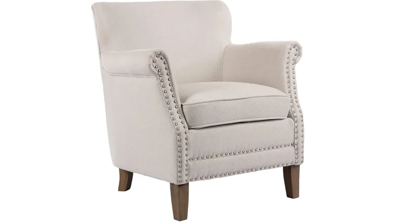 Asolo lenestol i stoff - Beige - Møbler - Stoler - Lenestoler