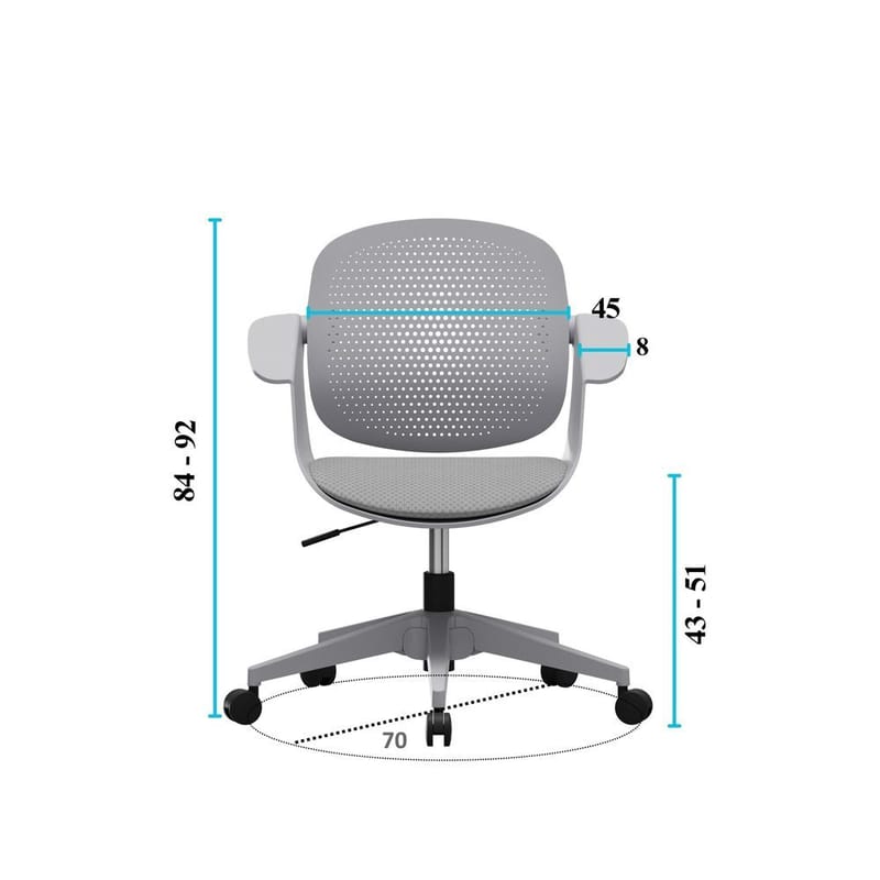Astven Kontorstol - Grå - Møbler - Stoler - Kontorstol & skrivebordsstol