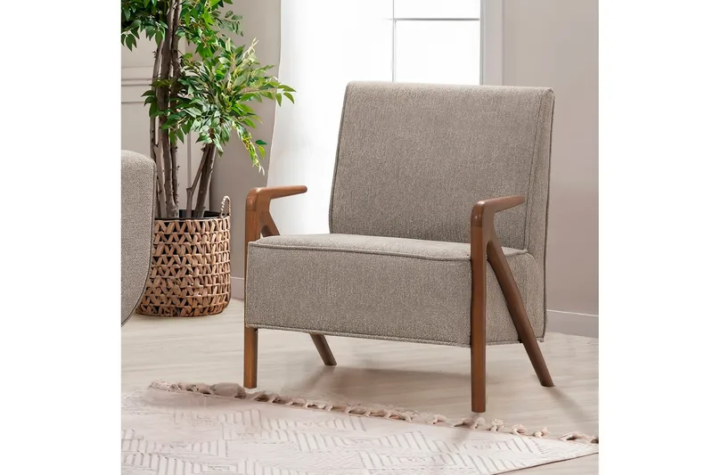 Austen Lenestol - Grå - Møbler - Stoler - Lenestoler