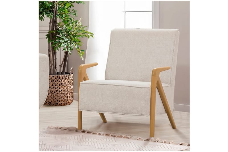 Austen Lenestol - Krem - Møbler - Stoler - Lenestoler