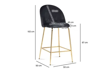 Babbi Barstol 102 cm - Antrasitt - Møbler - Stoler - Barstol