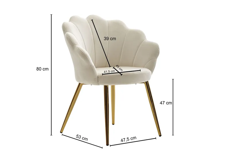 Babbli Krakk - Beige/Turkis - Møbler - Stoler - Spisestuestoler & kjøkkenstoler