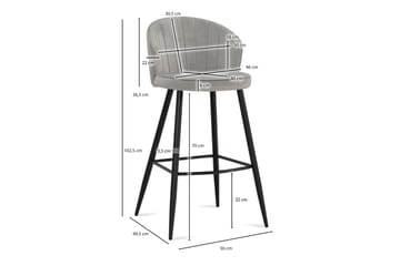 Babby Barstol 103 cm - Lys grå - Møbler - Stoler - Barstol
